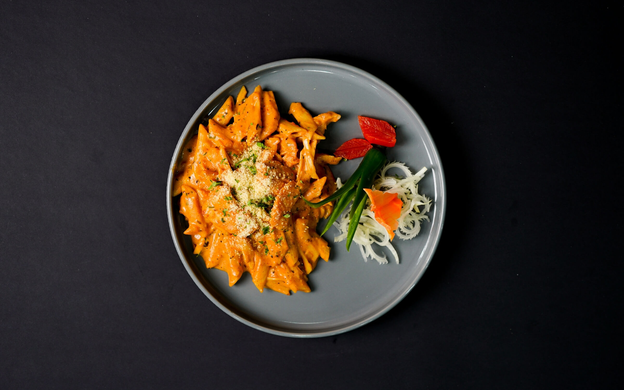 Pink pasta